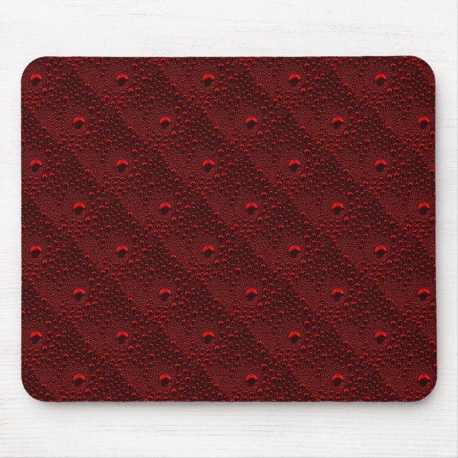 Wassertropfen auf Krimsonmetall Mousepad (Vorne)
