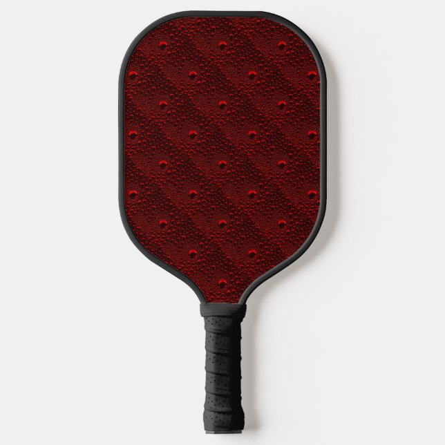 Wassertropfen auf Krimsonmetall Pickleball Schläger (Vorderseite)