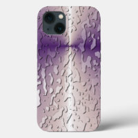 Wassertropfen auf Violettglas