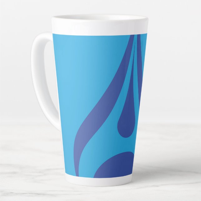 Wassertropfen-Design auf weißer Tasse (Linke Ecke)