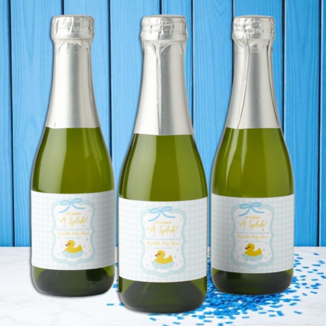 Wassertropfen Gingham-Junge-Baby-Party Danke (Von Creator hochgeladen)