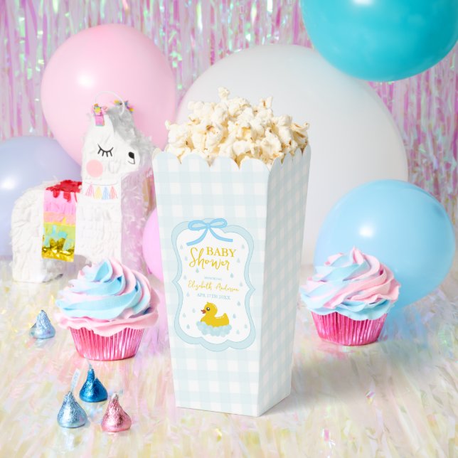 Wassertropfen Gingham-Junge-Baby-Party Geschenkschachtel (Party)