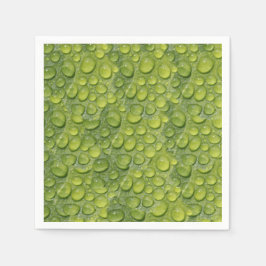 Wassertropfen Grünes Leaf Naturmuster Serviette