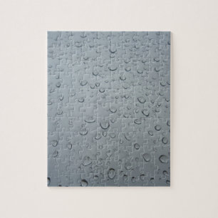 Wassertropfen im Fenster, Hintergrund des Regenwal Puzzle