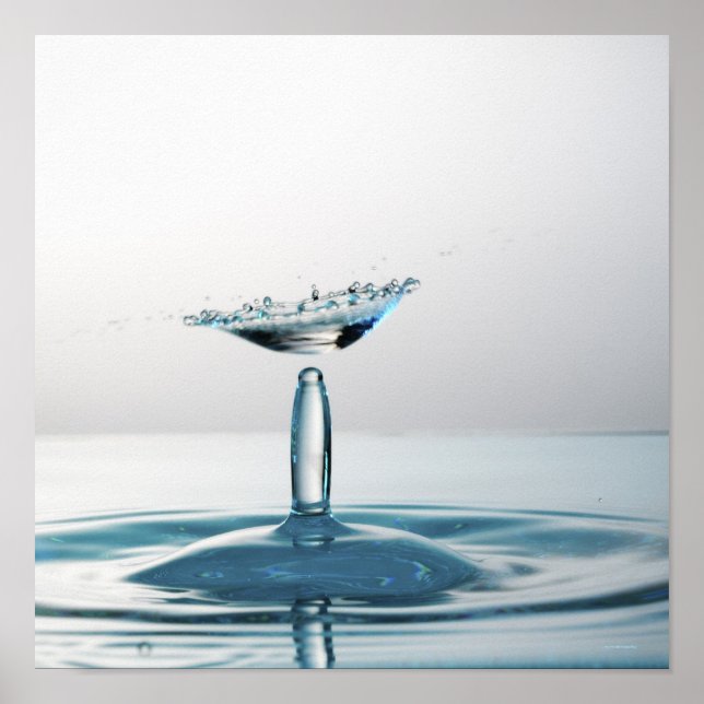 Wassertropfen kollidieren, um einen Regenschirm zu Poster (Vorne)