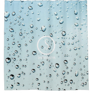 Wassertropfen mit individuell anpassbarem Logo und Duschvorhang