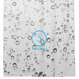 Wassertropfen mit individuell anpassbarem Logo und Duschvorhang