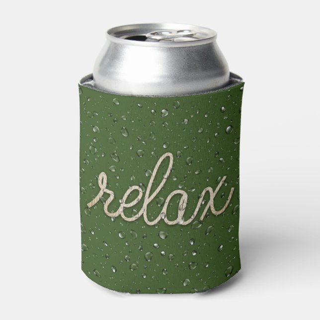 Wassertropfen mit Rope Relax Text kann kühler Dosenkühler (Kanne Vorderseite)