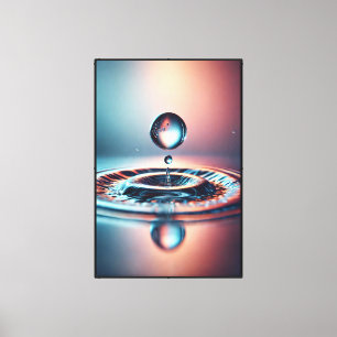 Wassertropfen mit Welleneffekt Leinwanddruck