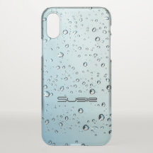 Wassertropfen Regen Klare iPhoneX Name Monogram