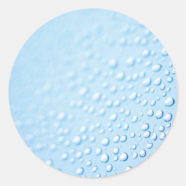 Wassertropfen Regen Nass Macro Foto Abstrakter Som Runder Aufkleber (Vorderseite)