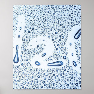 Wassertropfen Splash H2O Poster