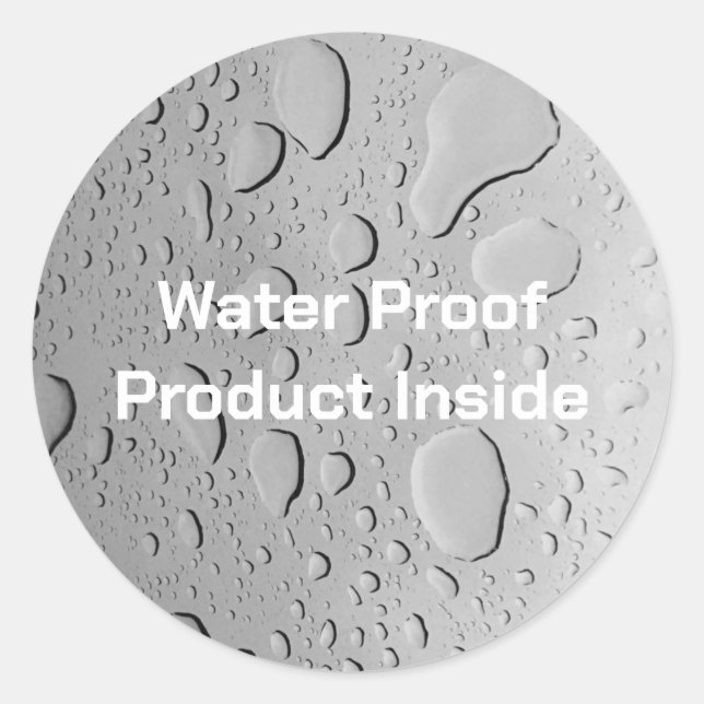 Wassertropfen Splash Proof Custom Verpackung Label Runder Aufkleber (Vorderseite)