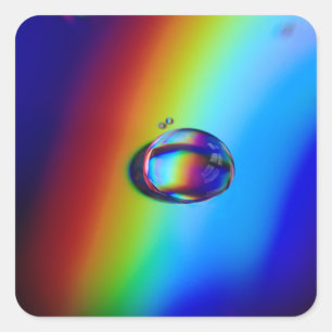 Wassertropfenmakro Quadratischer Aufkleber