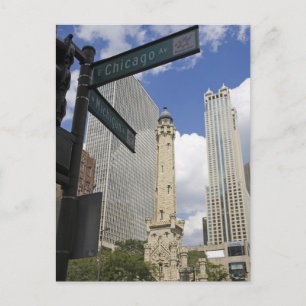 Wasserturm, Chicago, Illinois, USA Postkarte