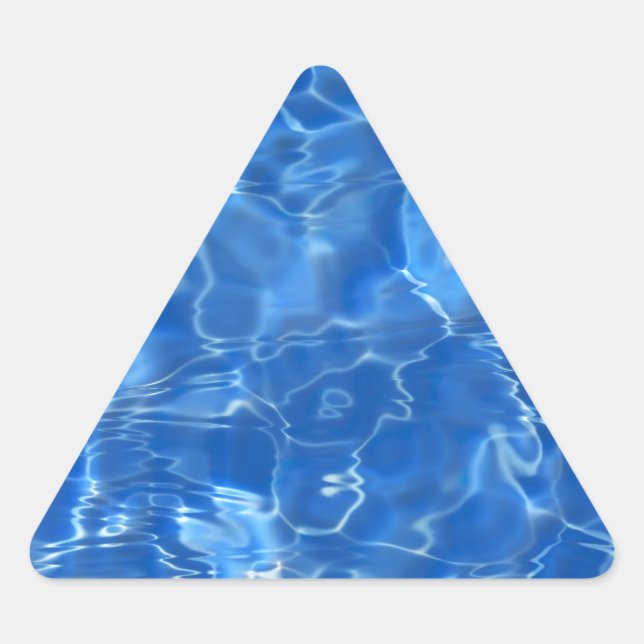 Wasseruntergrund Dreieckiger Aufkleber (Vorderseite)
