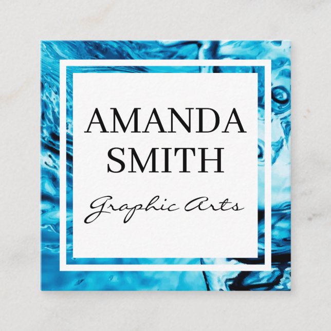 Wasseruntergrund Quadratische Visitenkarte (Vorderseite)