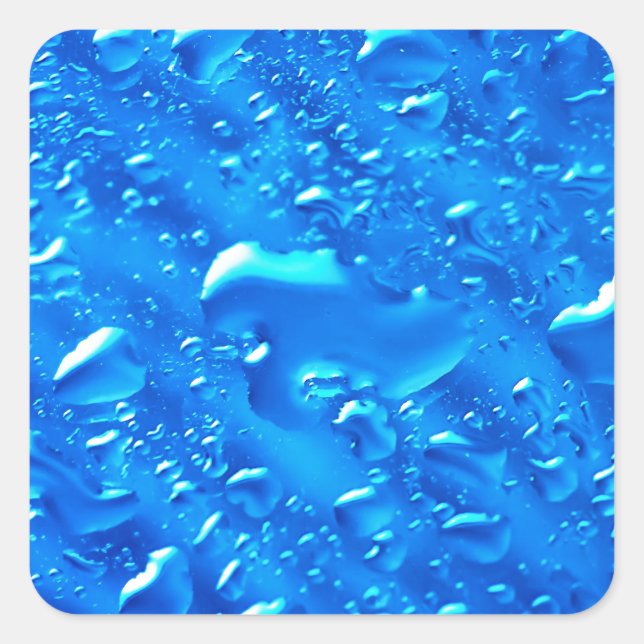 Wasseruntergrund Quadratischer Aufkleber (Vorderseite)