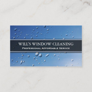 Wasserverschmutzung, Blue Window Cleaner - Visiten Visitenkarte