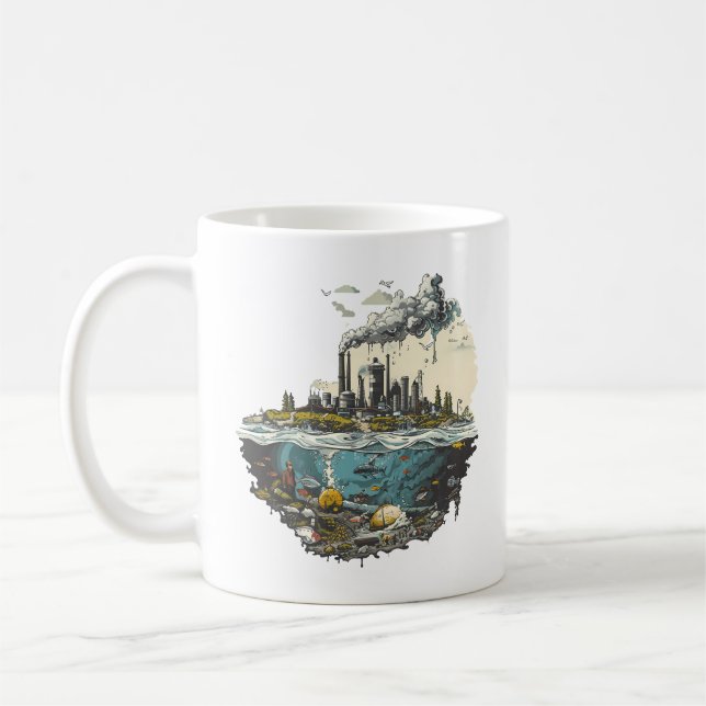 Wasserverschmutzung, Industrial Kaffeetasse (Links)