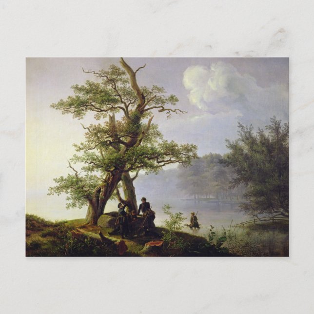 Wasservögel, 1828 postkarte (Vorderseite)