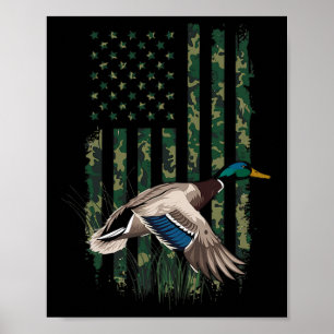 Wasservögel Enten Jagen Shirt Männer Kinder Jäger Poster