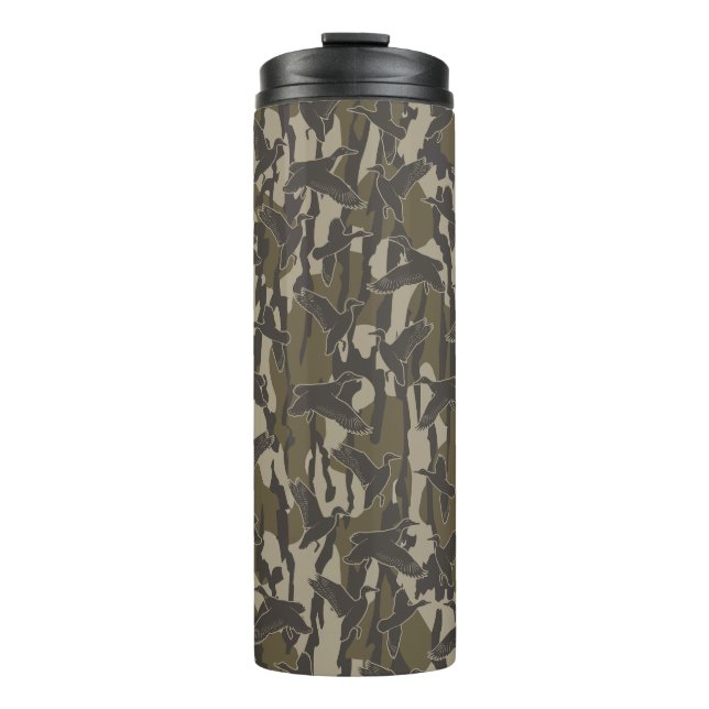 Wasservögel Jagd Camouflage Entenjäger Thermosbecher (Vorderseite)