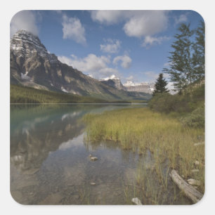 Wasservogelsee entlang der Icefields Parkway, Quadratischer Aufkleber