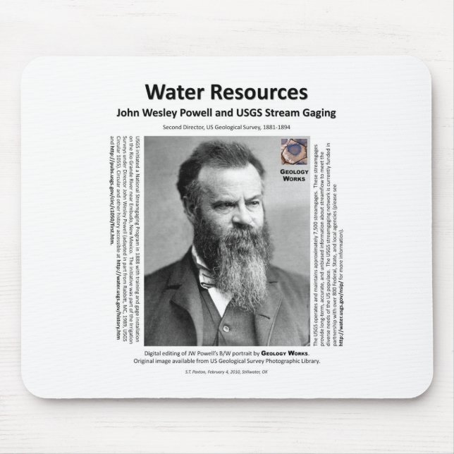 Wasservorkommen II - John Wesley Powell Mousepad (Vorne)