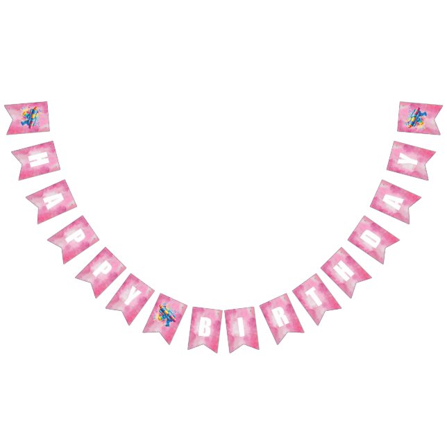 Wasserwaffenmädchen Geburtstag Wimpelkette (Alle)