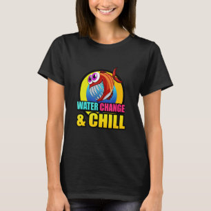 Wasserwechsel & Chill Piranha Aquarien-Fischglas P T-Shirt