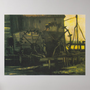 Wasserwerk in Gennep 3   Retro Style Art Poster