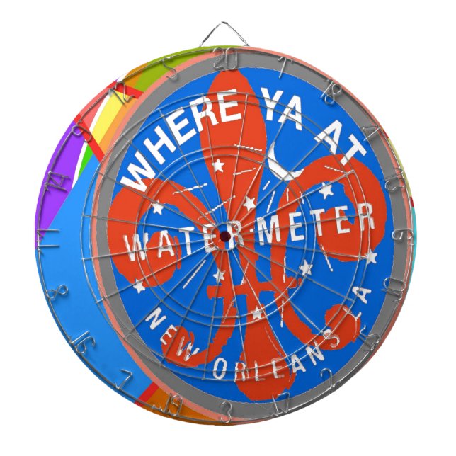 Wasserzähler Abstrakt New Orleans Dartscheibe (vorne)