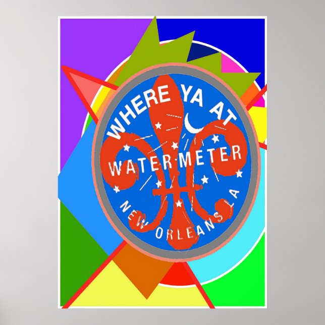 Wasserzähler, wo Yat Abstrakte Farben Poster (Vorne)