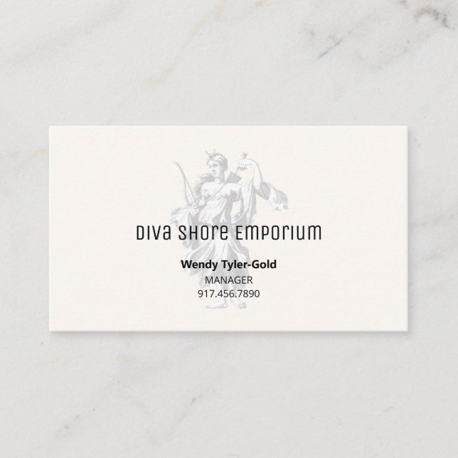 Wasserzeichen Goddess Luna Visitenkarte (Vorderseite)