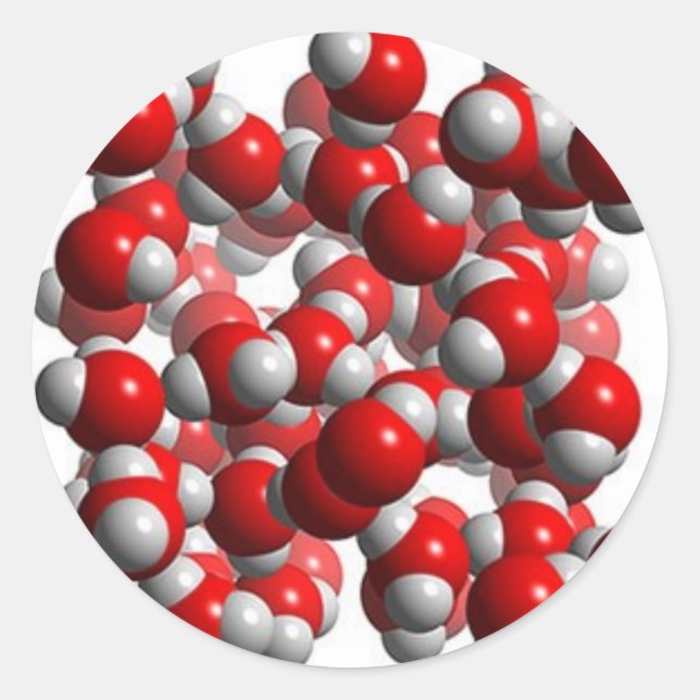 Wasserzellen Runder Aufkleber (Vorderseite)