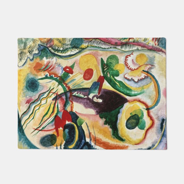 Wassily Kandinsk - Das Thema des letzten Gerichts Fußmatte (Vorderseite)