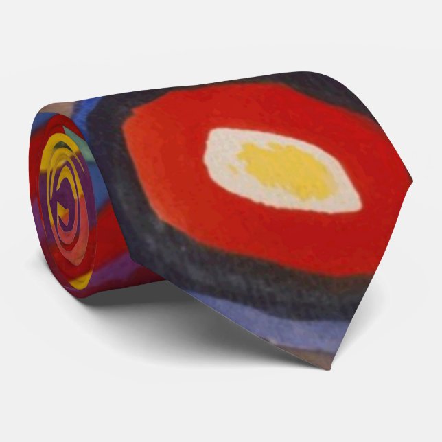 Wassily Kandinsky Color Study of Squares Circles Krawatte (Gerollt)