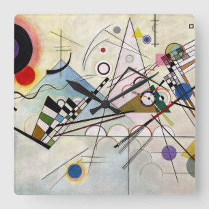 WASSILY KANDINSKY - Composition VIII 1923 Quadratische Wanduhr