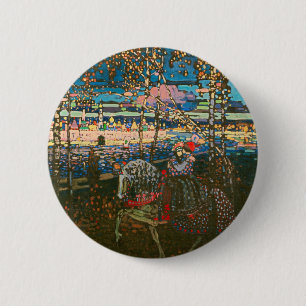 Wassily Kandinsky Das reitende Paar Russische Kuns Button