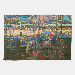 Wassily Kandinsky Das reitende Paar Russische Kuns Geschirrtuch
