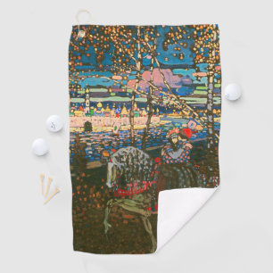 Wassily Kandinsky Das reitende Paar Russische Kuns Golfhandtuch