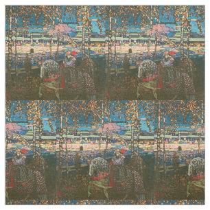 Wassily Kandinsky Das reitende Paar Russische Kuns Stoff