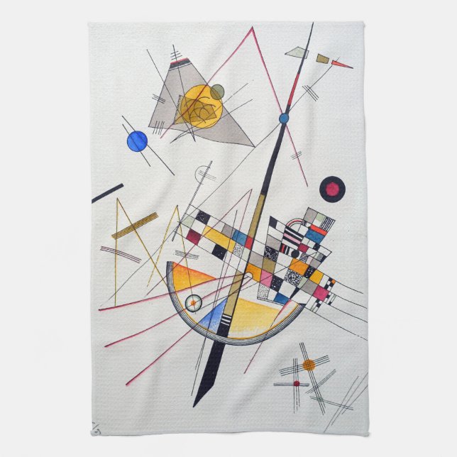 Wassily Kandinsky Delikate Spannung Geschirrtuch (Vertikal)