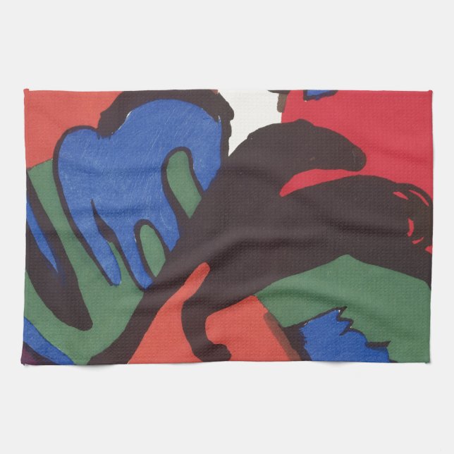 Wassily Kandinsky Franz Marc Blue Rider Painting Geschirrtuch (Horizontal)