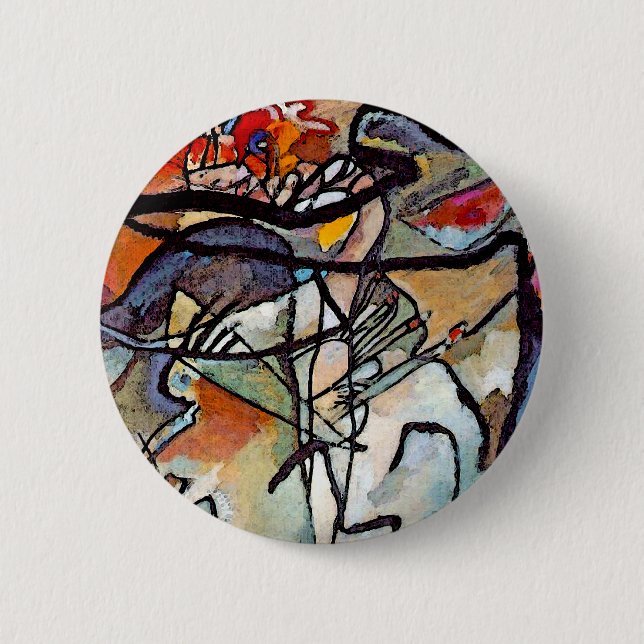 Wassily Kandinsky - Fünf Abstrakte Kunst Button (Vorderseite)
