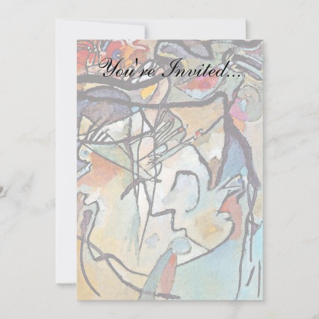 Wassily Kandinsky - Fünf Abstrakte Kunst Einladung (Vorderseite)