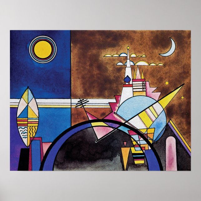 Wassily Kandinsky - Großes Tor zu Kiew Abstrakt Poster (Vorne)
