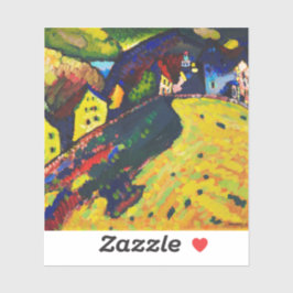 Wassily Kandinsky. Häuser in Murnau. Expressionism Aufkleber