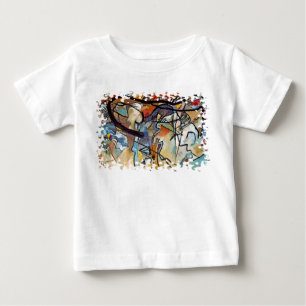 Wassily Kandinsky - Komposition Fünf Abstrakte Kun Baby T-shirt